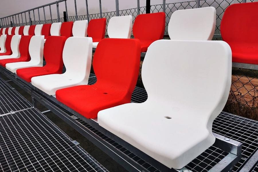 football stadium stands - stadium chairs - stadium seats - bleacher seats  