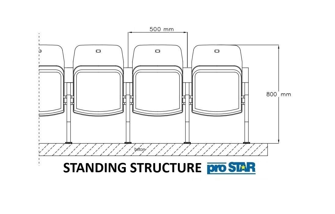 Folding stadium seating OLIMP