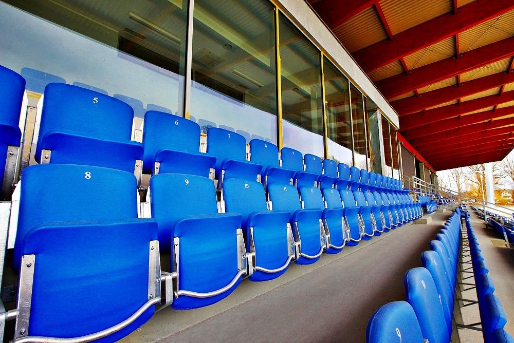 reliable folding chairs with blue upholstery for individual orders for sports facilities - ProStar