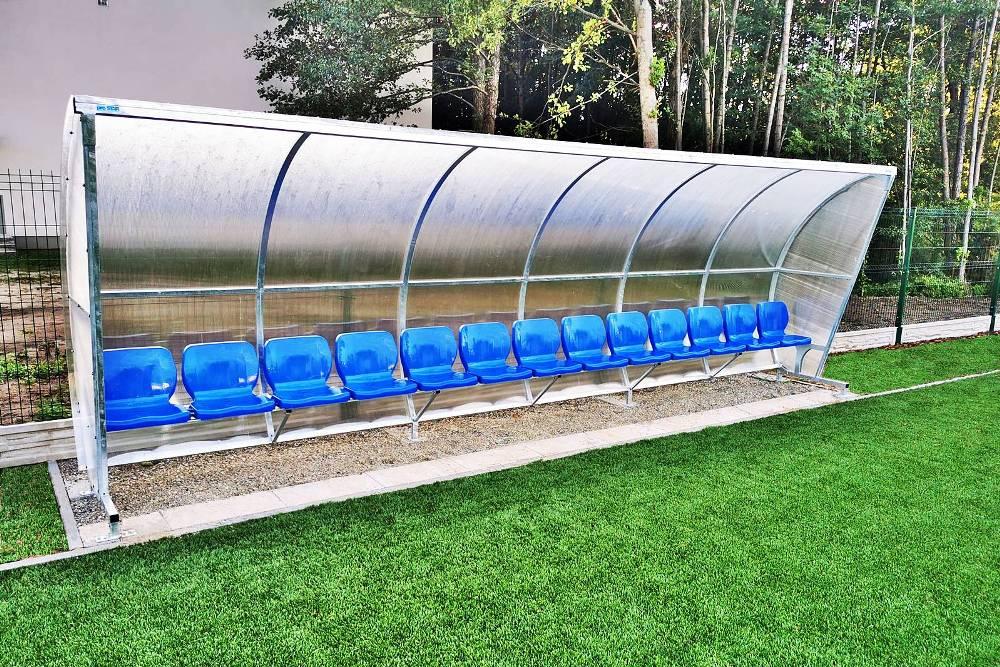 modern and strong benches for players with stadium chairs