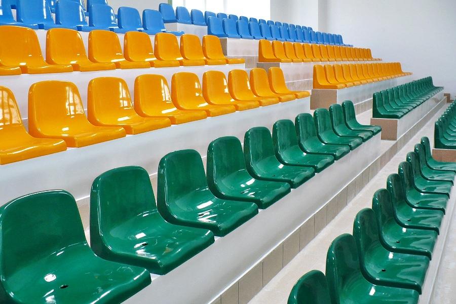 segregated seating - stadium seats with backs 