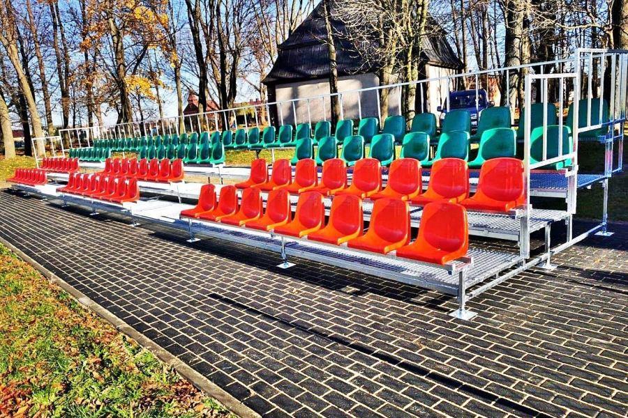 small movable stands for spectators for events and shows - producer