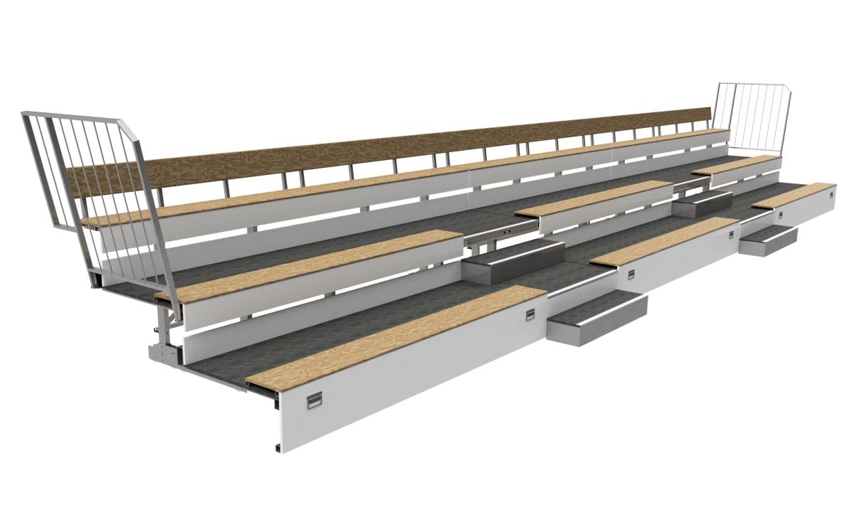 Trybuny składane teleskopowo z ławki od firmy Prostar